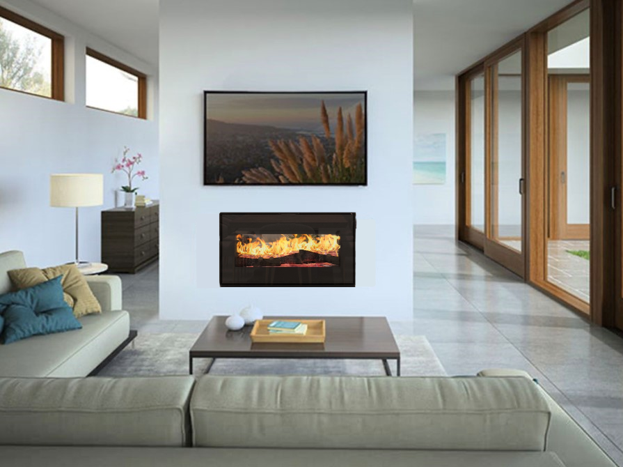Visionline Taurus Clean Air Double-sided Inbuilt Wood Fire | The ...